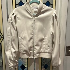 House of Harlow Women's White Bomber Jacket